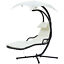 Clearance Sale Outdoor Hanging Chaise Lounge Chair w/ Canopy Air Porch Swing