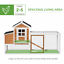 76&quot; Wooden Chicken Coop with Safe Non-Polluting Materials, Poultry Cage 196393071106