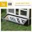 Wooden Bunny Hutch 2-Levels w/ Roof Mesh Window for Outdoors &amp; Small Animals 842525170864
