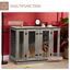 Dog Crate Furniture Side Table W/ Divider Panel 2 Front Doors Double Locks