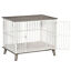 Wooden Dog Crate with Surface, Stylish Pet Kennel, Magnetic Doors, Grey 196393066478