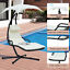 Clearance Sale Outdoor Hanging Chaise Lounge Chair w/ Canopy Air Porch Swing