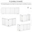 24&quot; Wooden 4 Panel Pet Gate, Folding Dog Safety Fence for Smaller Dogs, White 196393070871