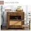 Wood Dog Crate Kennel End Table Furniture W/ Cushion for XS Dogs Indoor Walnut