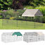 Galvanized Cage with Cover for Dog, Rabbit, and Chicken Run, 87&quot;