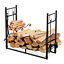 Wood Storage Rack Log Holder with Kindling Holder and 4 Tools Indoor Outdoor