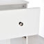 White Bathroom Storage Cabinet Unit with 1 Drawer, 1 Door and Adjustable Shelf