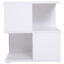 Modern Square 2 Tier Coffee Side Table Storage Shelf Rack Living Room White