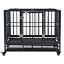 36&quot; Steel Indoor Dog Crate Pet Kennel w/Wheels &amp; Locks, Medium/Small Dogs, Grey 196393159125