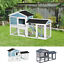 Two Story Small Animal House w/ Slide Out Tray, Ramp, Outdoor Run