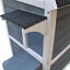 Outdoor Solid Wood 2-Floor Cat Condo Pet House Kitten Shelter with Window - Gray 842525142892