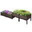 Set of 4 Raised Garden Bed DIY Elevated Planter Box with Self-Watering Design