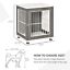 Wooden Dog Crate with Surface, Stylish Pet Kennel, Magnetic Doors, Grey 196393066553