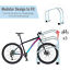 Bike Parking Stand Floor Wall Mount  Storage Locking Rack Holder Outdoor Steel