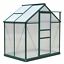 Outsunny 6.2&apos; x 4.3&apos; x 6.6&apos; Walk-In Green House Polycarbonate Greenhouse for