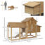 59&quot; Wooden Outdoor Hen House Small Animal Livestock Cage Enclosure with Run 842525157551