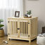 Dog Crate End Table, Wooden Puppy Crate Indoor Use for Small Medium Dogs