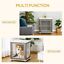 Wooden Dog Crate with Surface, Stylish Pet Kennel, Magnetic Doors, Grey 196393066553