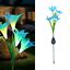 Waterproof Decor Lamp Yard LED Solar Lily Flower Garden Stake Light Outdoor Path