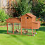 Deluxe Backyard Wood Poultry Chicken Coop Hen House Hutch Nesting Box w/Wheels