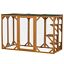 Cat Cage Wooden Pet Enclosure with Waterproof Roof, Platforms, Lock, Orange 196393161371