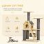 Modern Climbing Activity Cat Tower with Scratching Posts Cat Condo Spinning Toy