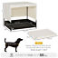 Outdoor Pet Bed with Shade Canopy for Medium Large Dogs w/ Cushion 36&quot;x28&quot;x32&quot; 196393257401