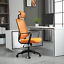 Mesh Office Chair High Back Swivel Task Chair w/ Rotate Headrest, Orange