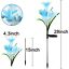 Waterproof Decor Lamp Yard LED Solar Lily Flower Garden Stake Light Outdoor Path