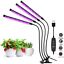 LED Plant Grow Light Gooseneck Dual Head Lamp Hydroponics Greenhouse Dimmable CA