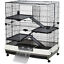 Small Animal Cage Rolling Rabbit Pet Play House w/ Platform Ramp Removable Tray 842525115650