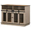 Large or Small Dog Cage w/ Shelves Sliding Doors, Fancy Puppy Furniture