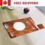 5PCS Wooden Design PVC Dining Table Placemat For Refrigerator Drawer