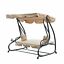 Clearance Sale 3 Seater Covered Outdoor Swing Chair Garden Hammock with Canopy