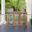 Cat Cage Wooden Pet Enclosure with Waterproof Roof, Platforms, Lock, Orange 196393161371