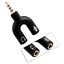 4 Position Pole 3.5mm Stereo Splitter Audio to Mic Headset Jack Plug Y Adapter