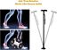 LED Walking Stick Cane Safety All Terrain Pivoting Base Folding For Camping CA