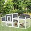 Large Chicken Coop with Extra Shade, Poultry Cage with Flower Bed, Outdoor 196393255827