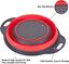 2 Pcs Silicone Kitchen Strainer for Draining Pasta, Vegetable and Fruit (Red)