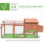 Fir Wood Hen House with Outdoor Run Ramp Lockable Doors and Perch, Natural 700729272251