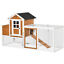 76&quot; Wooden Chicken Coop with Safe Non-Polluting Materials, Poultry Cage 196393071106