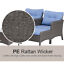 5pcs Outdoor Patio Furniture Set Wicker Conversation Set Footrest Coffee Table