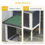 Indoor/Outdoor Wood Rabbit Hutch, Bunny Cage w/Slide-Out Tray, Openable Roof 196393161425