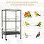 Large Bird Parrot Cage Play Top Finch Macaw Cockatoo House Pet Supply w/ Wheels