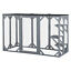 Cat Cage Wooden Pet Enclosure with Waterproof Roof, Platforms, Lock, Grey 842525170734