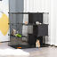 Indoor Cage for Small Animals w/ Storage 41.25&quot; L x 27.5&quot; W x 41.25&quot; H, Black 842525170994