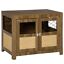 Small to Medium Sized Dog Kennel Furniture Indoors with Rattan and Double Doors