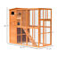 Wooden Cat Home Enclosure Pet House Shelter Cage Outdoor Play Area Run, Natural 712190176617