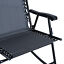3pc Outdoor Patio Folding Rocking Chair Set Lawn Furniture Garden Rocker,Grey