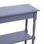 Wood Console Table 2-Tier Accent Table Hallway Grey